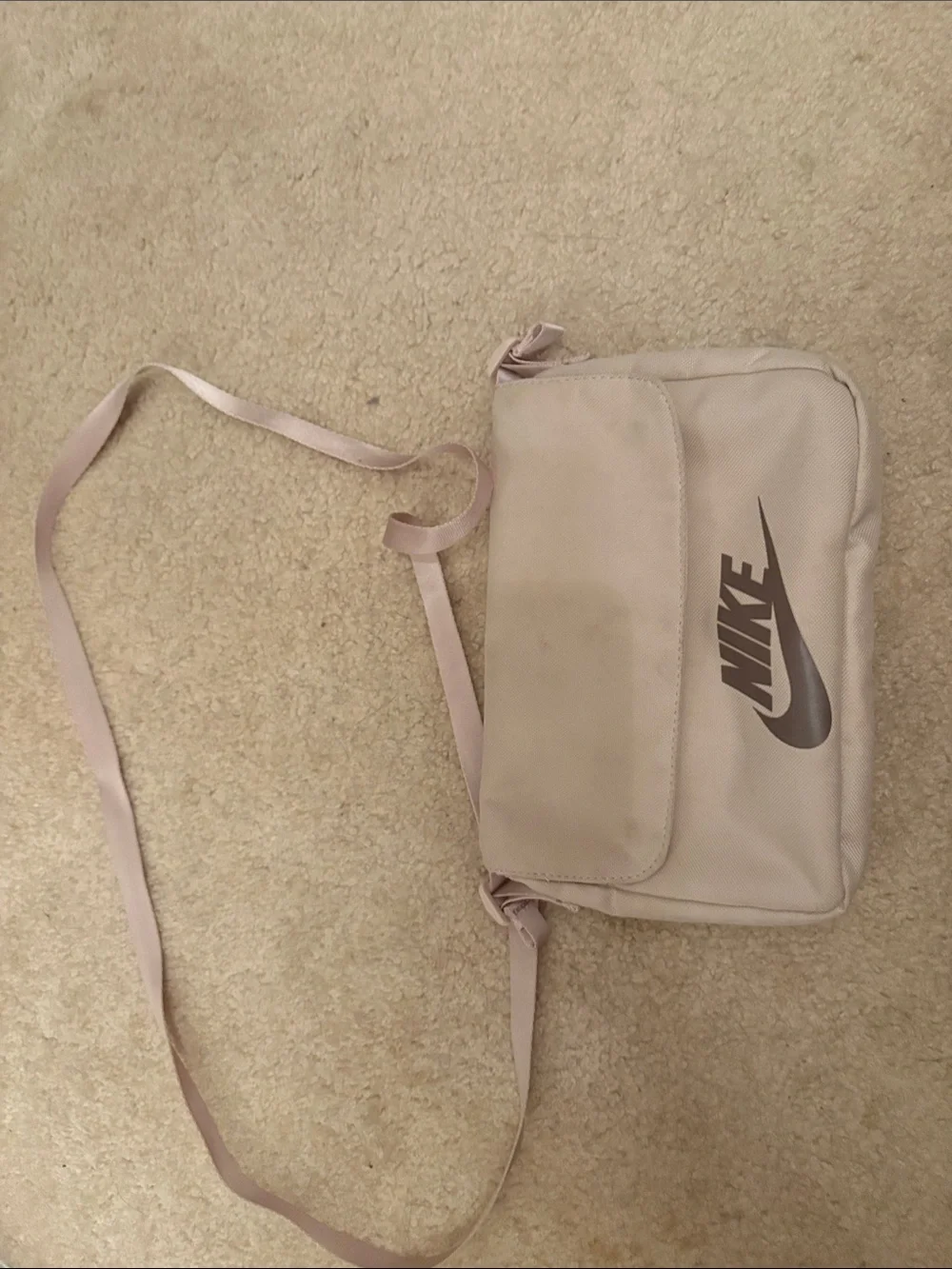 Nike Small Crossbody Bag in Light Pink with Logo